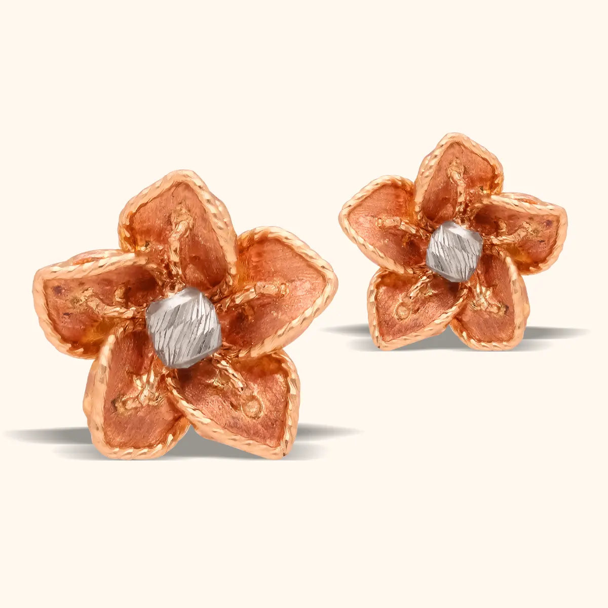 14kt Gold Diamond Flower Earrings | Freedman Jewelers Boston - Freedman  Jewelers